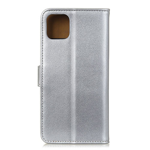 Leather Case Stands Flip Cover C01 Holder for Xiaomi Mi 11 Lite 4G Silver