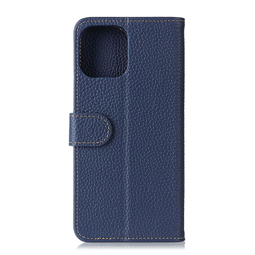 Leather Case Stands Flip Cover C06 Holder for Xiaomi Mi 11 Lite 4G Blue