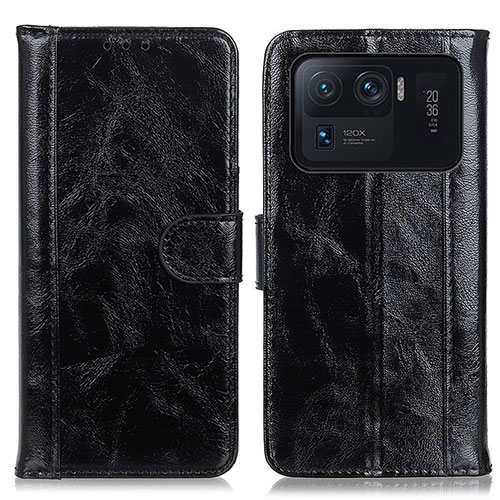Leather Case Stands Flip Cover D07Y Holder for Xiaomi Mi 11 Ultra 5G Black