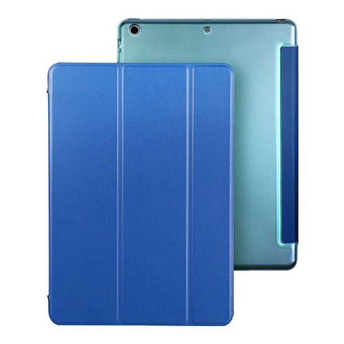 Leather Case Stands Flip Cover for Apple iPad Air Blue