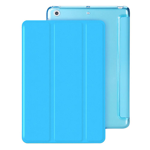 Leather Case Stands Flip Cover for Apple iPad Mini 2 Sky Blue