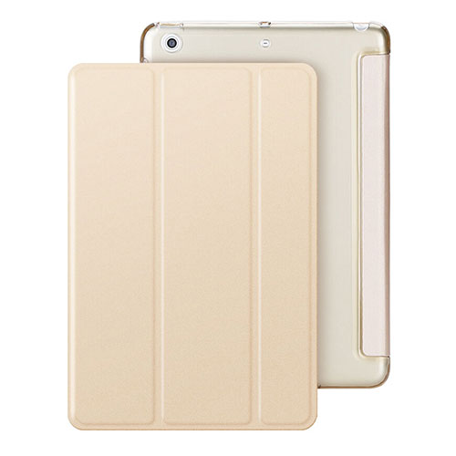 Leather Case Stands Flip Cover for Apple iPad Mini Gold