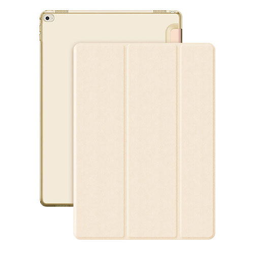 Leather Case Stands Flip Cover for Apple iPad Pro 12.9 Gold