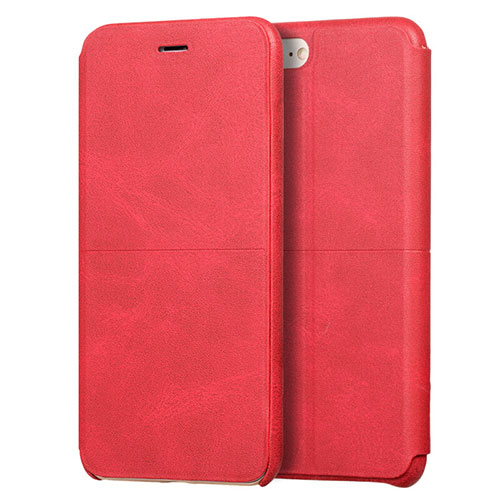 Leather Case Stands Flip Cover for Apple iPhone 7 Red