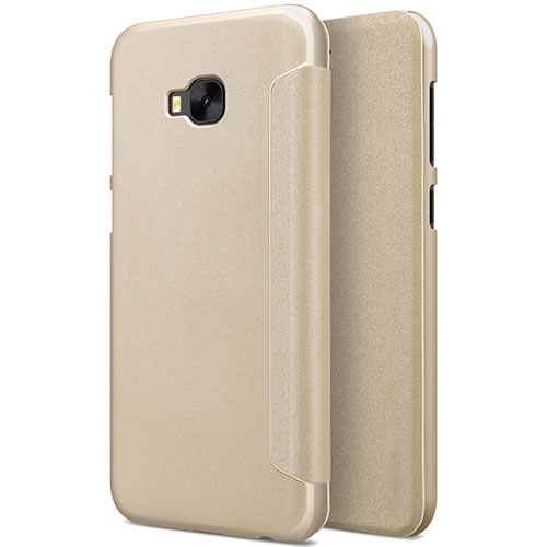 Leather Case Stands Flip Cover for Asus Zenfone 4 Selfie Pro Gold