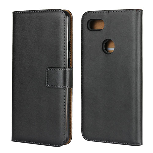 Leather Case Stands Flip Cover for Google Pixel 3 XL Black