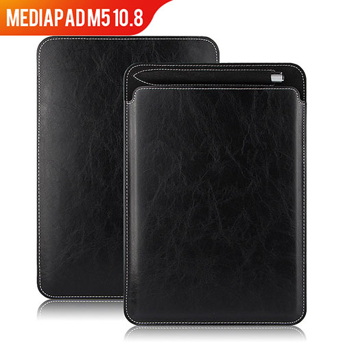 Leather Case Stands Flip Cover for Huawei MediaPad M5 10.8 Black