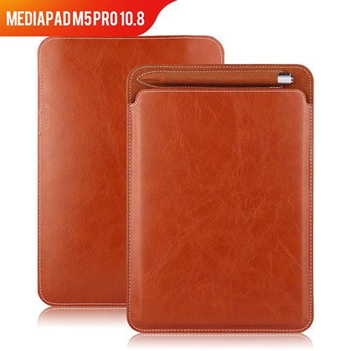 Leather Case Stands Flip Cover for Huawei MediaPad M5 Pro 10.8 Brown