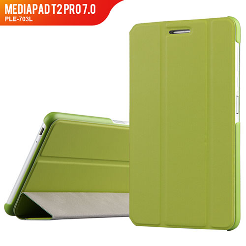 Leather Case Stands Flip Cover for Huawei MediaPad T2 Pro 7.0 PLE-703L Green