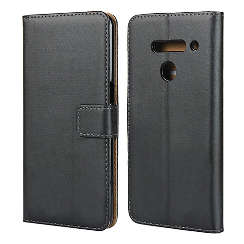 Leather Case Stands Flip Cover for LG V50 ThinQ 5G Black