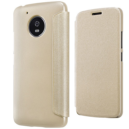 Leather Case Stands Flip Cover for Motorola Moto G5 Gold