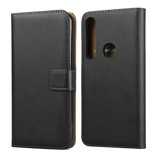 Leather Case Stands Flip Cover for Motorola Moto G8 Play Black