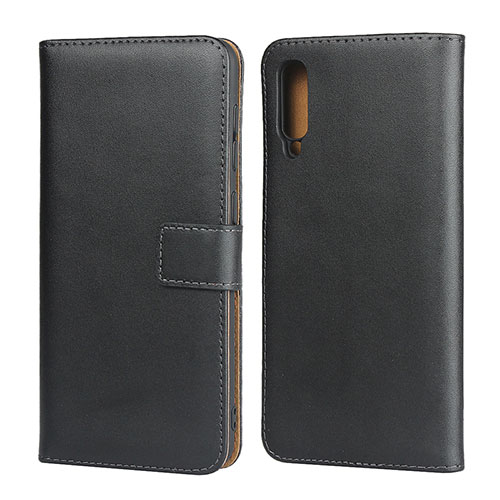 Leather Case Stands Flip Cover for Samsung Galaxy A30S Black