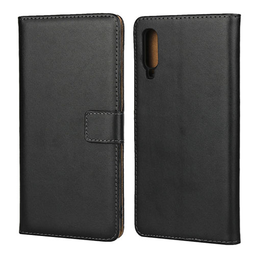 Leather Case Stands Flip Cover for Samsung Galaxy A90 5G Black