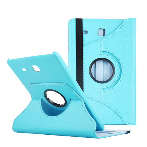 Leather Case Stands Flip Cover for Samsung Galaxy Tab E 9.6 T560 T561 Blue