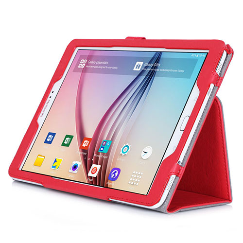 Leather Case Stands Flip Cover for Samsung Galaxy Tab S2 9.7 SM-T810 SM-T815 Red