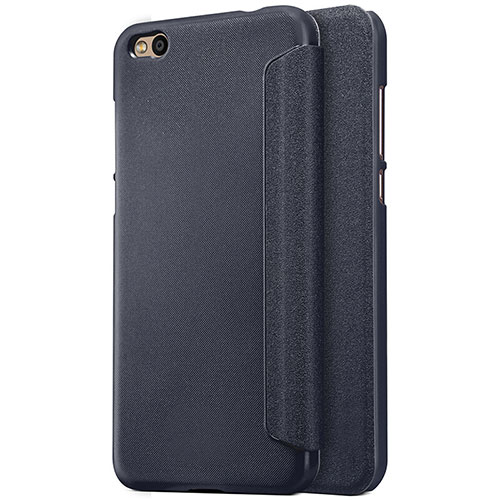 Leather Case Stands Flip Cover for Xiaomi Mi 5C Black