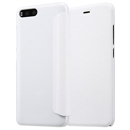 Leather Case Stands Flip Cover for Xiaomi Mi 6 White