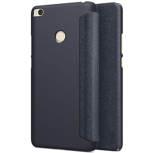 Leather Case Stands Flip Cover for Xiaomi Mi Max 2 Black