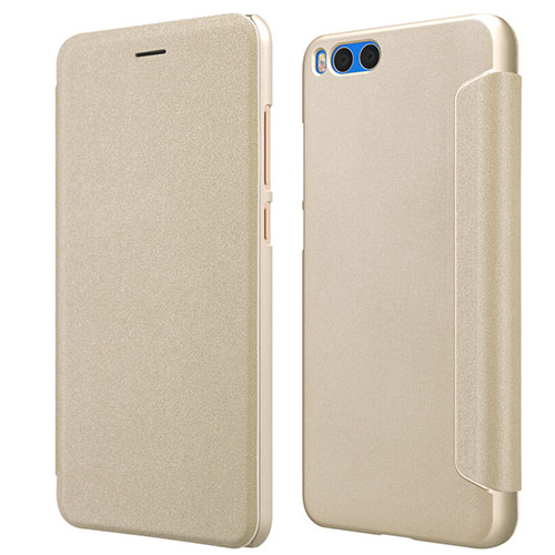 Leather Case Stands Flip Cover for Xiaomi Mi Note 3 Gold