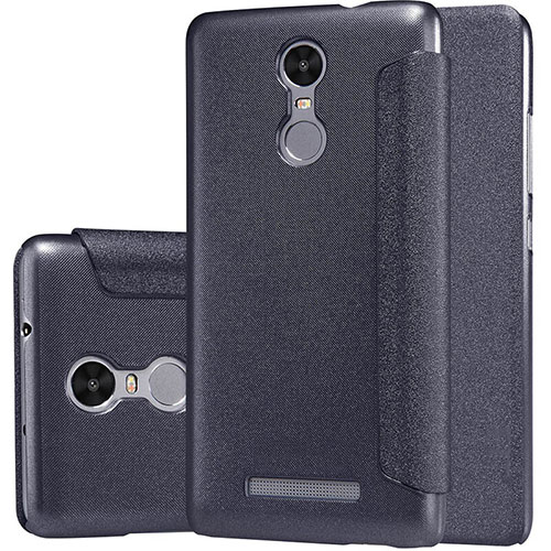 Leather Case Stands Flip Cover for Xiaomi Redmi Note 3 Pro Black