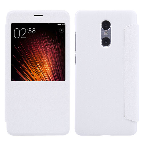 Leather Case Stands Flip Cover for Xiaomi Redmi Pro White