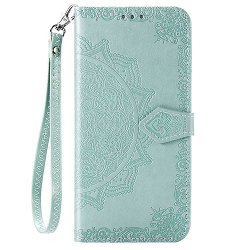 Leather Case Stands Flip Cover G01 Holder for Xiaomi Redmi 10X 4G Green