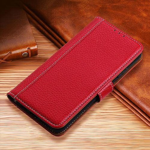 Leather Case Stands Flip Cover H01 Holder for Apple iPhone 13 Pro Max Red