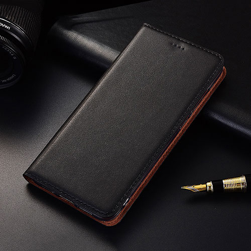 Leather Case Stands Flip Cover H04 Holder for Apple iPhone 14 Black