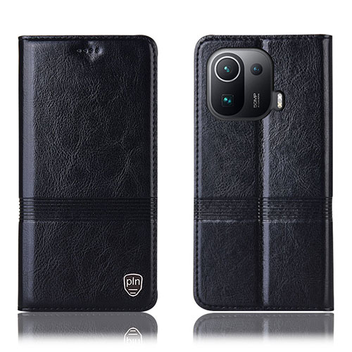 Leather Case Stands Flip Cover H05P Holder for Xiaomi Mi 11 Pro 5G Black