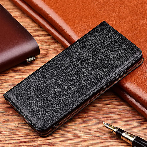 Leather Case Stands Flip Cover H11 Holder for Apple iPhone 13 Pro Black