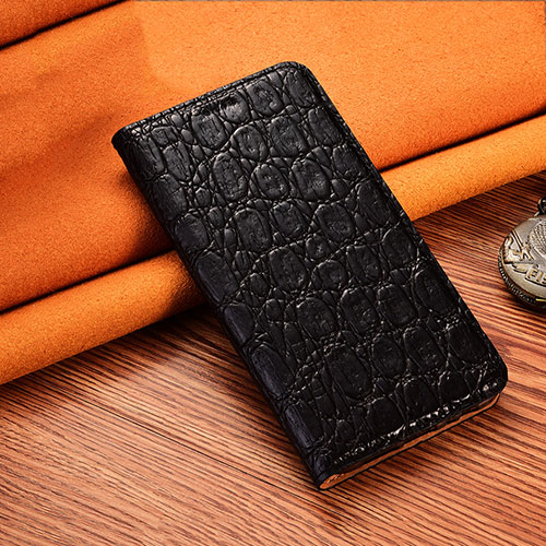 Leather Case Stands Flip Cover H18 Holder for Apple iPhone 13 Black