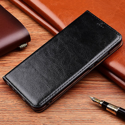 Leather Case Stands Flip Cover H19 Holder for Apple iPhone 14 Plus Black