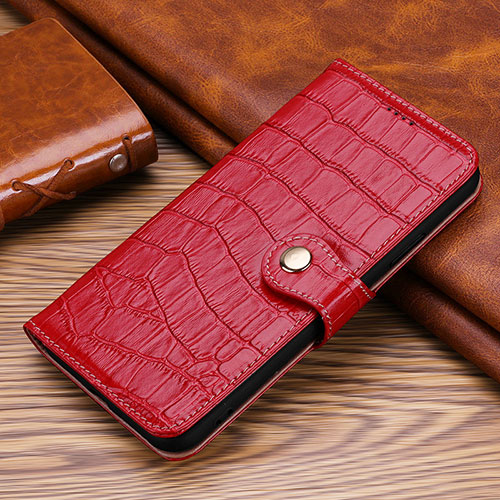 Leather Case Stands Flip Cover H21 Holder for Apple iPhone 16 Pro Red