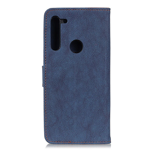 Leather Case Stands Flip Cover Holder A01D for Motorola Moto One Fusion Plus Blue