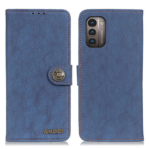 Leather Case Stands Flip Cover Holder A01D for Nokia G11 Blue