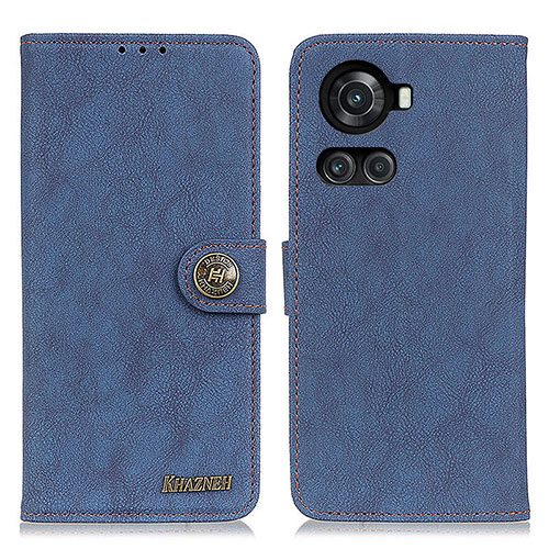 Leather Case Stands Flip Cover Holder A01D for OnePlus 10R 5G Blue