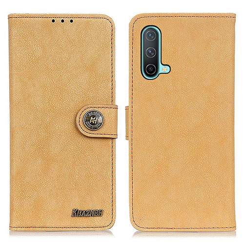 Leather Case Stands Flip Cover Holder A01D for OnePlus Nord CE 5G Gold