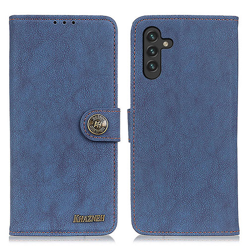 Leather Case Stands Flip Cover Holder A01D for Samsung Galaxy A04s Blue