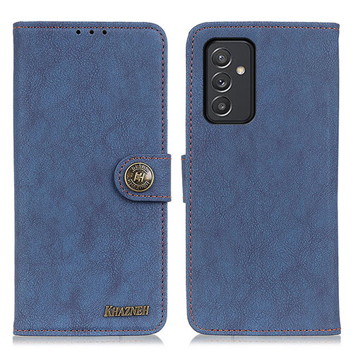 Leather Case Stands Flip Cover Holder A01D for Samsung Galaxy A15 4G Blue