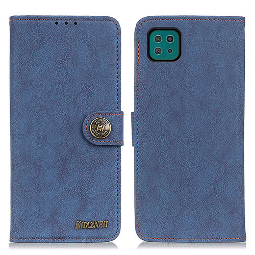 Leather Case Stands Flip Cover Holder A01D for Samsung Galaxy A22s 5G Blue