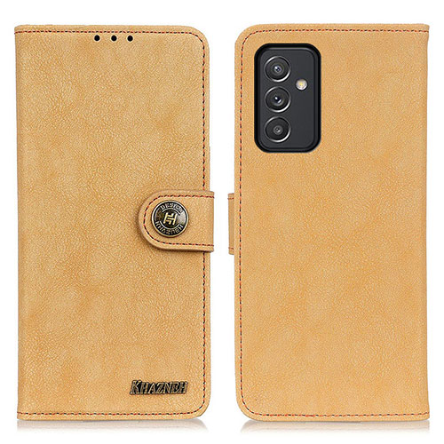 Leather Case Stands Flip Cover Holder A01D for Samsung Galaxy A24 4G Gold