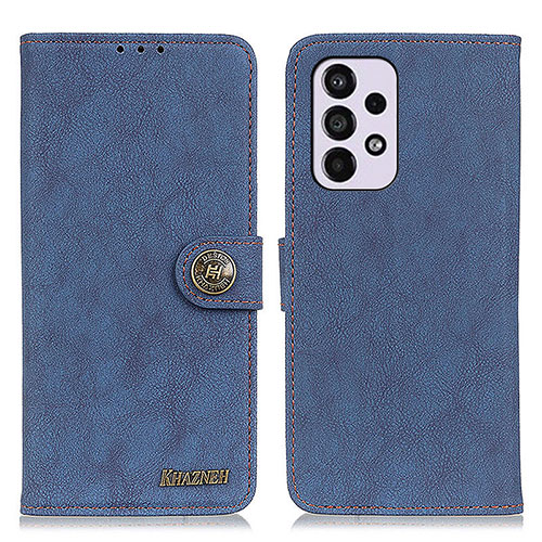 Leather Case Stands Flip Cover Holder A01D for Samsung Galaxy A33 5G Blue