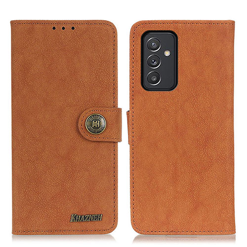 Leather Case Stands Flip Cover Holder A01D for Samsung Galaxy A34 5G Brown