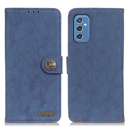 Leather Case Stands Flip Cover Holder A01D for Samsung Galaxy M52 5G Blue