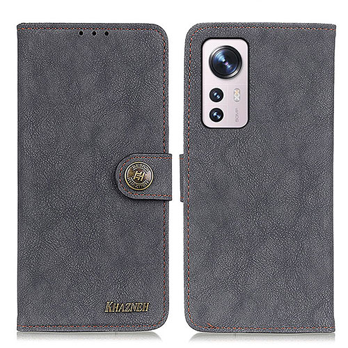 Leather Case Stands Flip Cover Holder A01D for Xiaomi Mi 12 Pro 5G Black