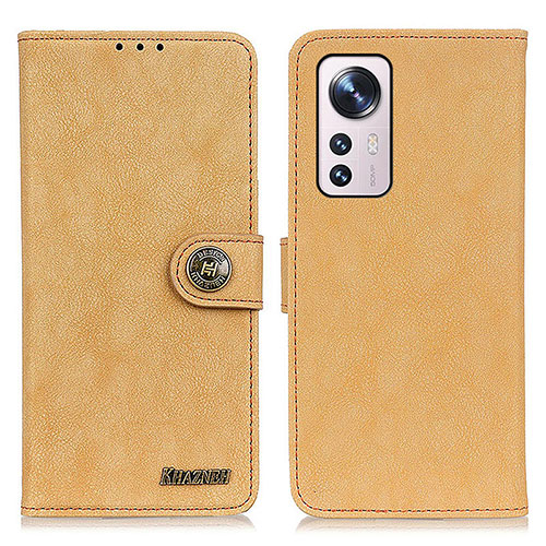 Leather Case Stands Flip Cover Holder A01D for Xiaomi Mi 12S 5G Gold