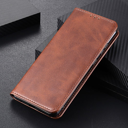 Leather Case Stands Flip Cover Holder A01D for Xiaomi Mi 14 Pro 5G Brown