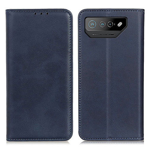 Leather Case Stands Flip Cover Holder A02D for Asus ROG Phone 7 Pro Blue