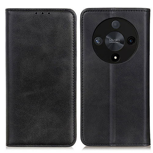 Leather Case Stands Flip Cover Holder A02D for Huawei Honor Magic6 Lite 5G Black